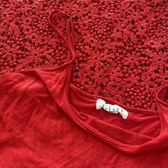 Red Lace Top by Velvet - Picture 3 of 4